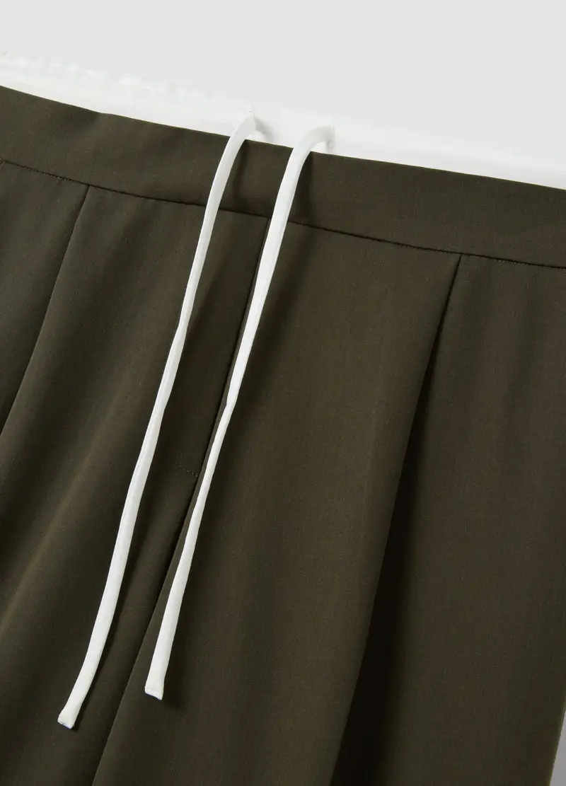 Pantaloni Jogger Verdi Regular Fit Con Vita Elastica, Donna, Verde miniatura 2