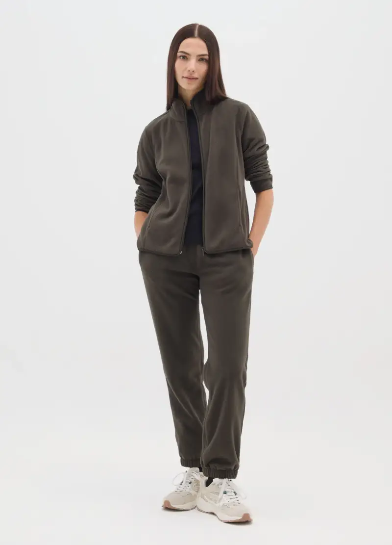 Pantaloni Jogger Verdi Regular Fit Con Vita Elasticizzata, Donna, Verde