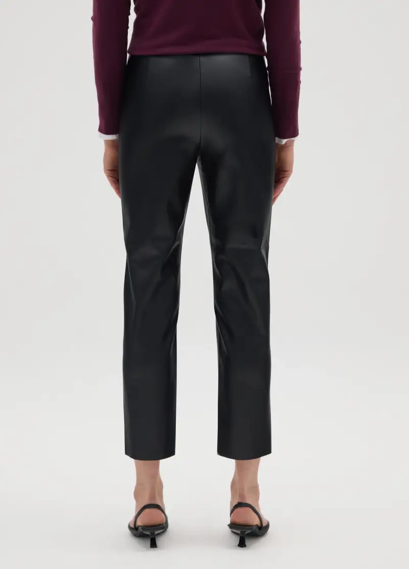 Pantaloni Neri Regular Fit, Donna, Nero miniatura 3