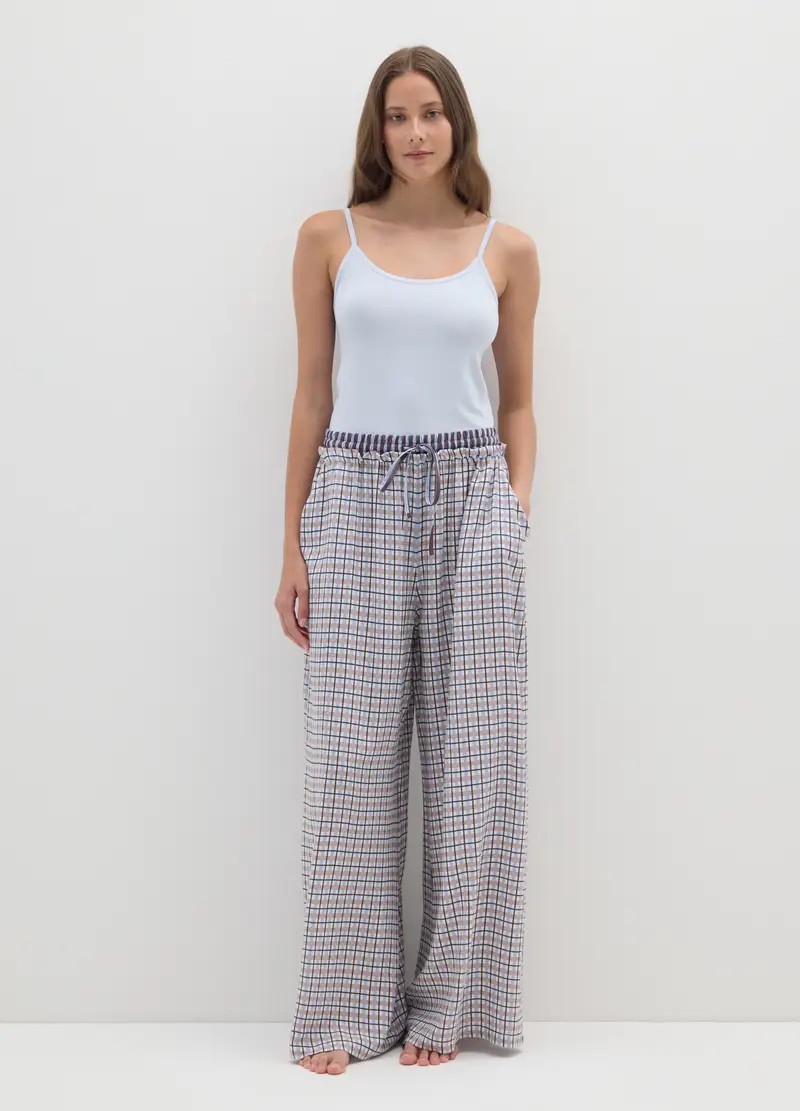 Pantaloni Per Pigiama A Quadri Multicolor Regular Fit, Donna, Multicolor