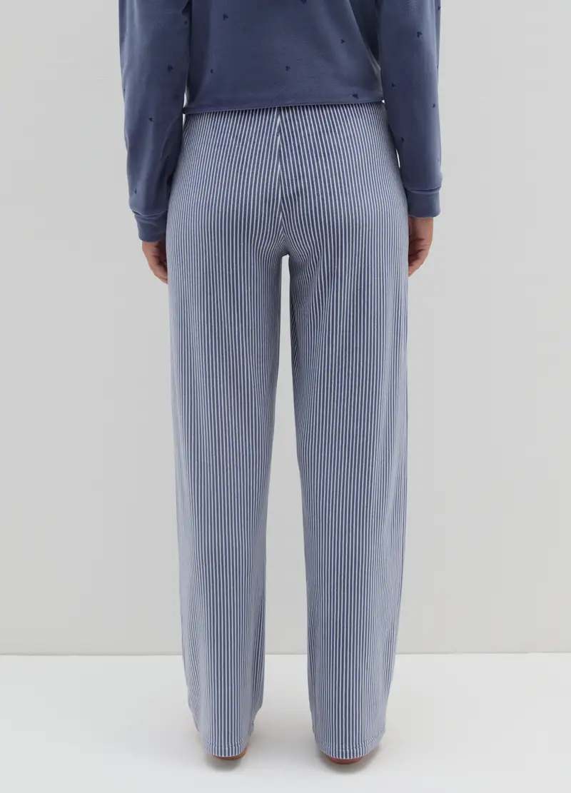 Pantaloni Pigiama A Righe Multicolor Con Coulisse Regolabile, Donna, Multicolor miniatura 3