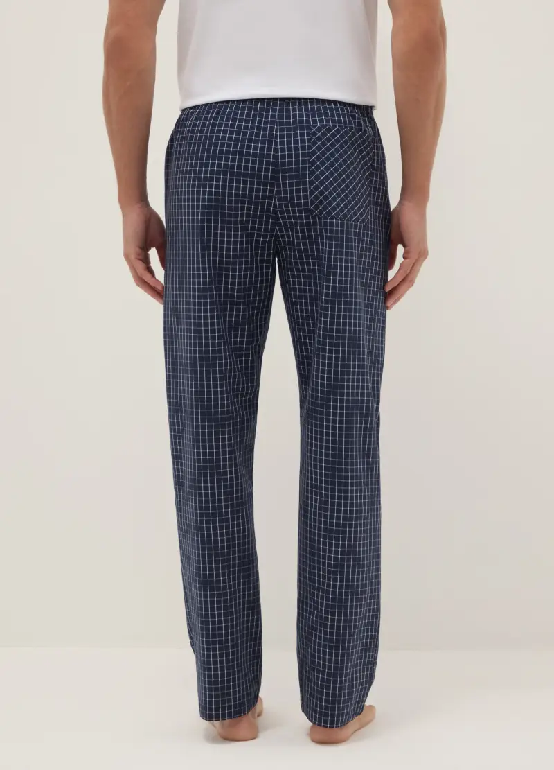 Pantaloni Pigiama In Puro Cotone A Quadri Multicolor Regular Fit, Uomo, Multicolor miniatura 3