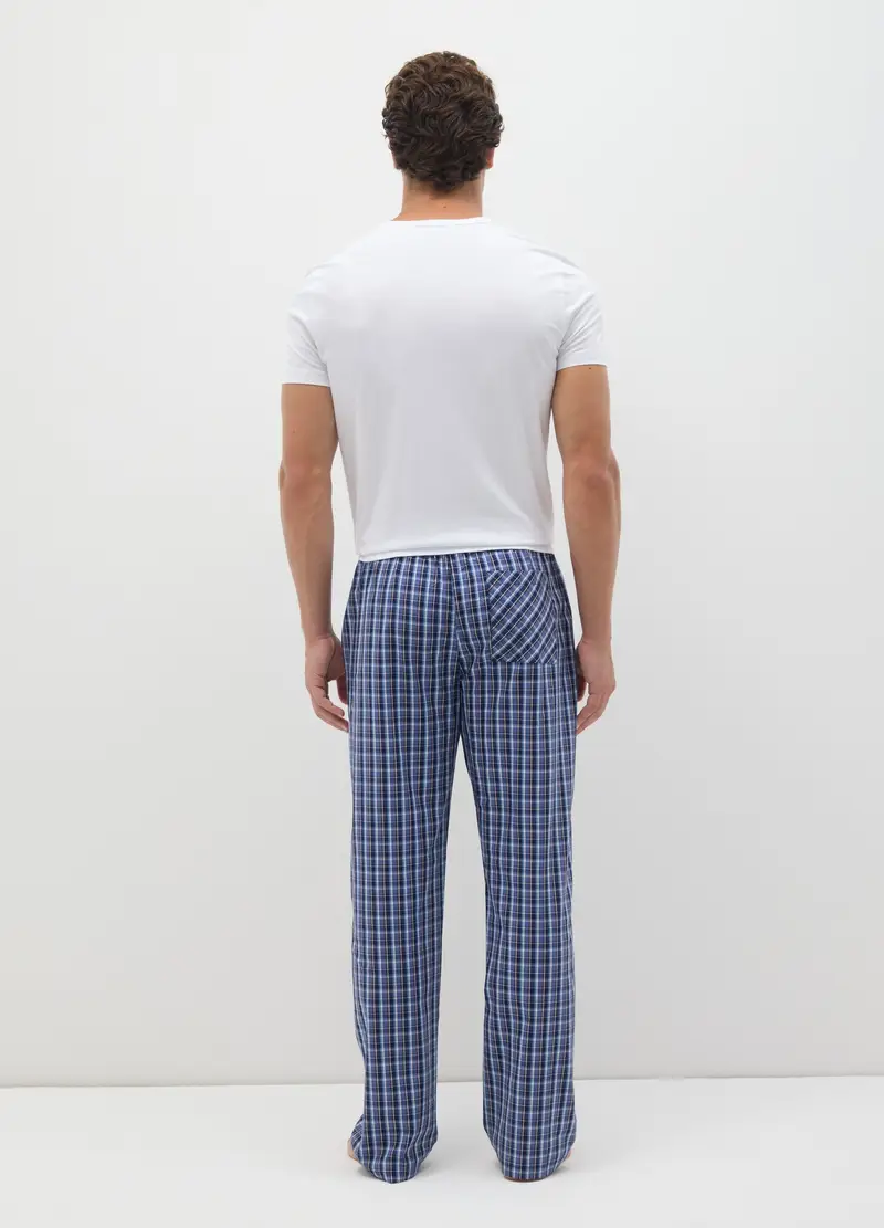 OVS, Pantaloni Pigiama In Puro Cotone Blu Regular Fit, Uomo, Blu, Taglia: S miniatura 2