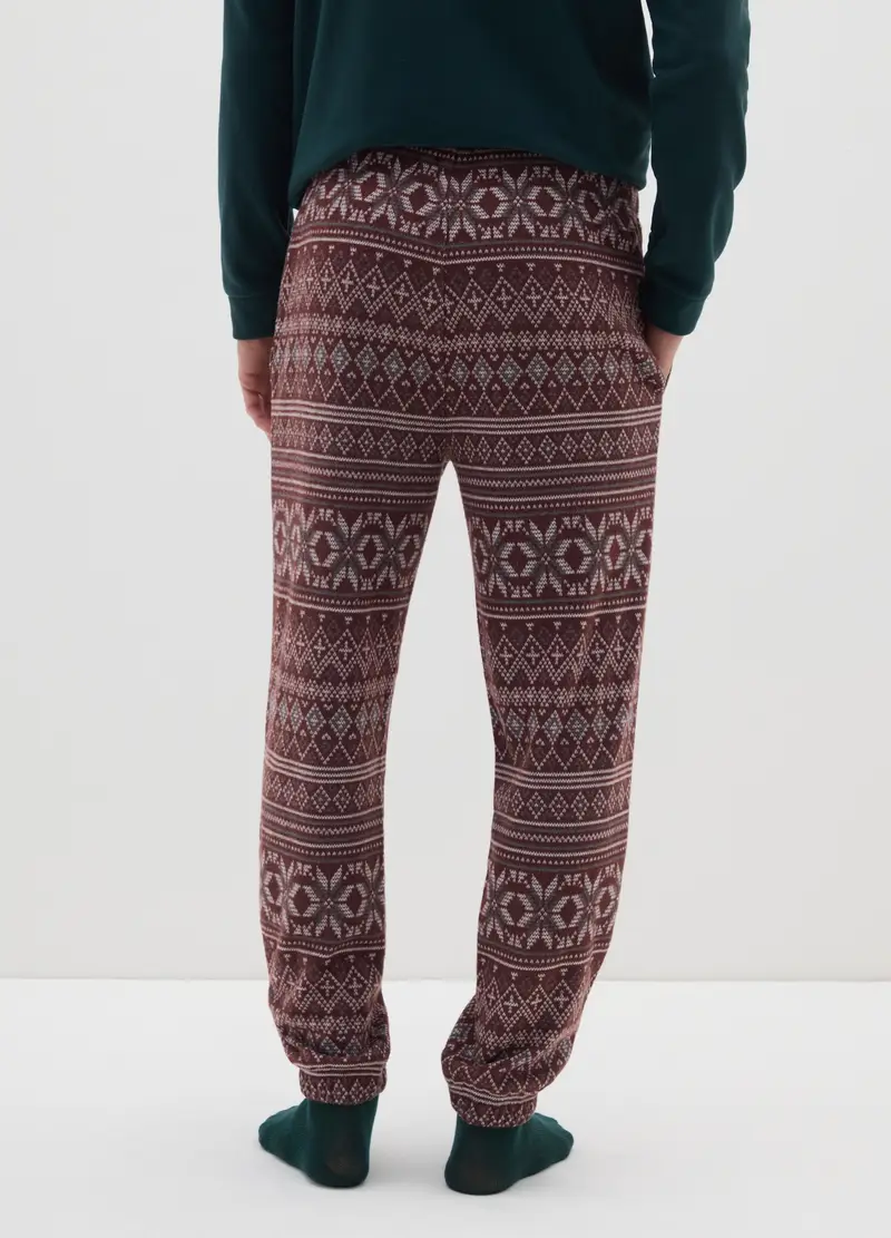 Pantaloni Pigiama Multicolor Regular Fit Con Fantasia Geometrica, Uomo, Multicolor miniatura 3