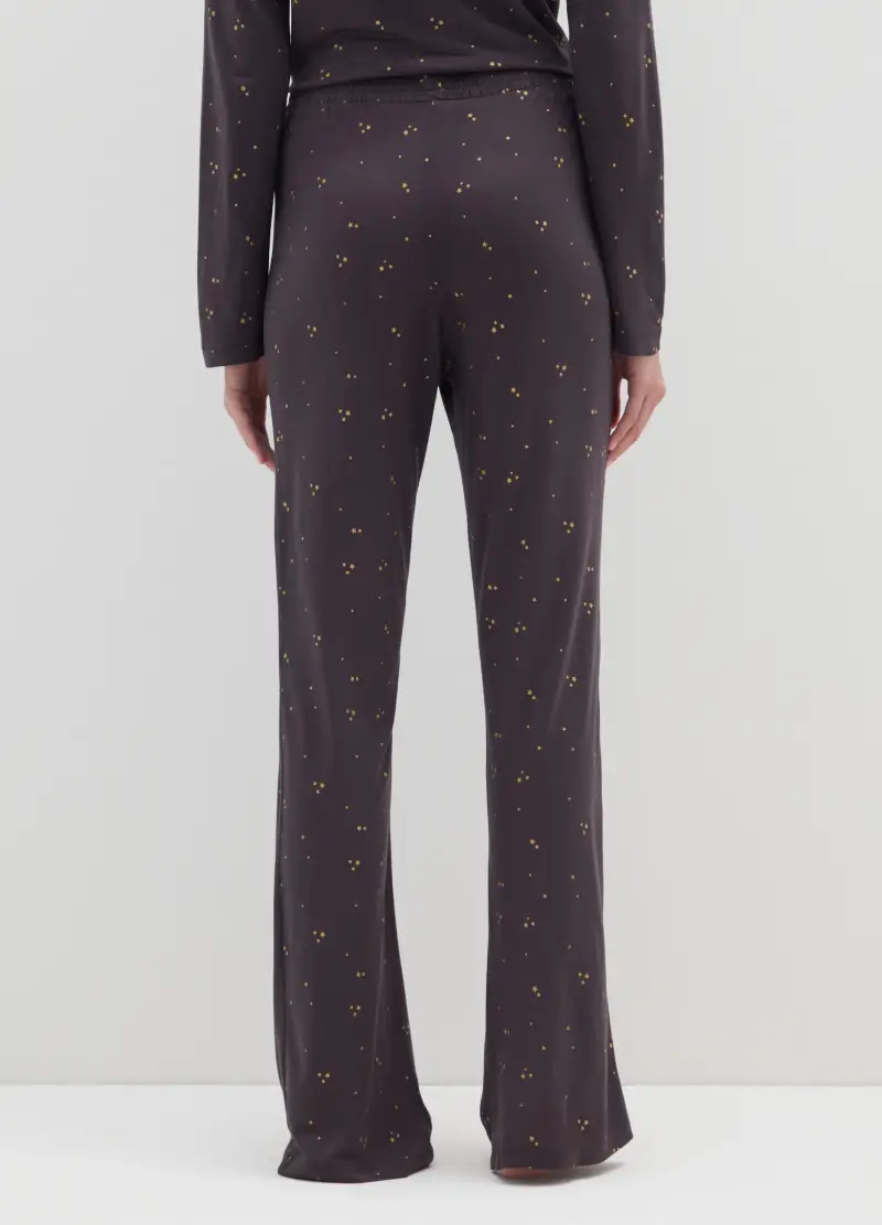 Pantaloni Pigiama Viola Con Stelline Regular Fit, Donna, Viola miniatura 3