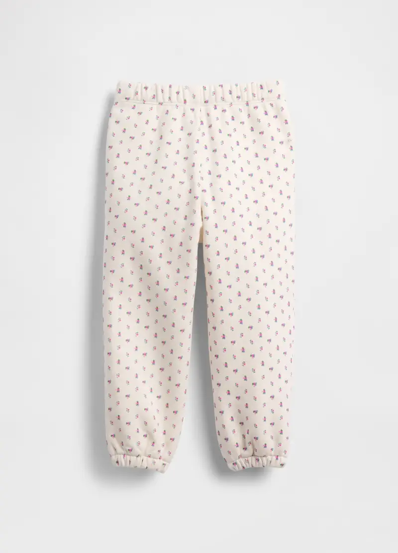 Pantaloni Rosa Cotone Misto, Unisex, Bianco miniatura 2