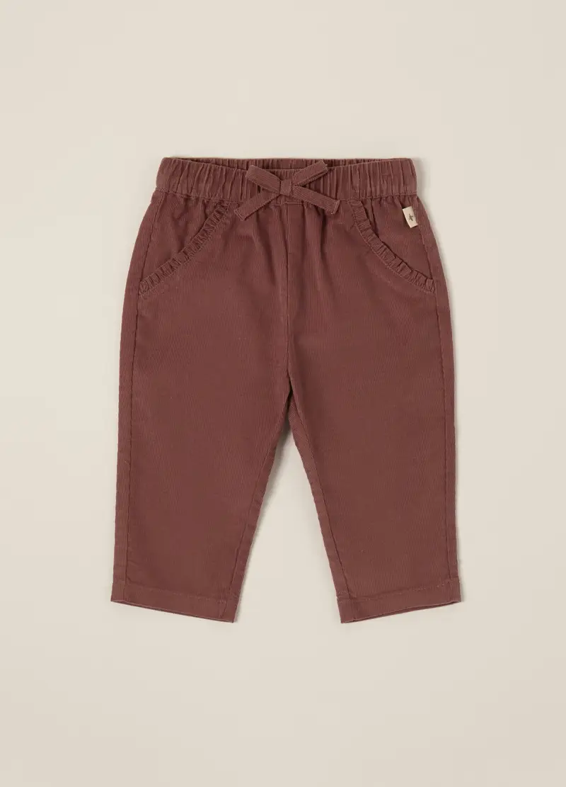 OVS, Pantaloni Rosa In Velluto A Coste Per Bambina, Neonata, Rosa, Taglia: 3