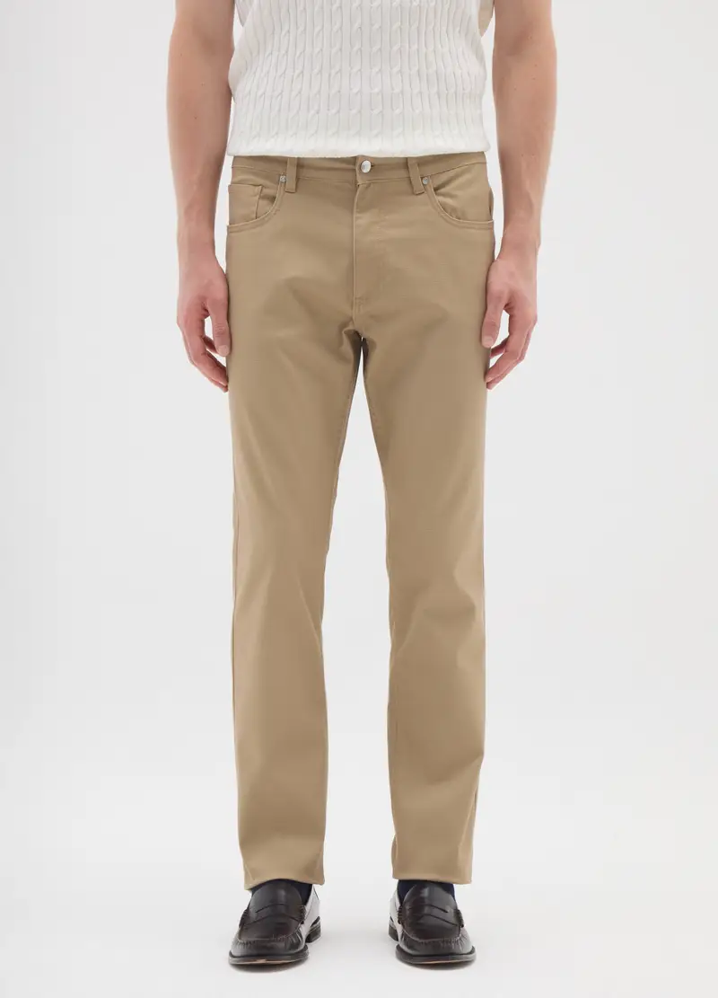 Pantaloni Slim Fit Beige, Uomo, Beige miniatura 2