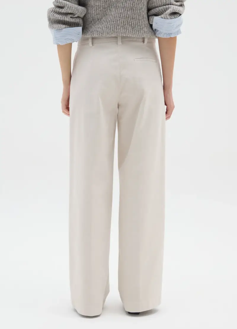 Pantaloni The Iconic Pants Beige Chiaro In Cotone E Velluto, Donna, Beige miniatura 3