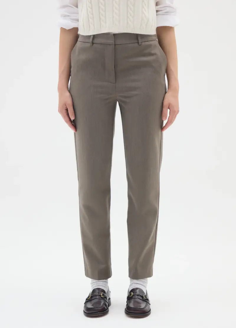 Pantaloni The Iconic Pants Beige Con Coulisse Slim Fit, Donna, Beige miniatura 2