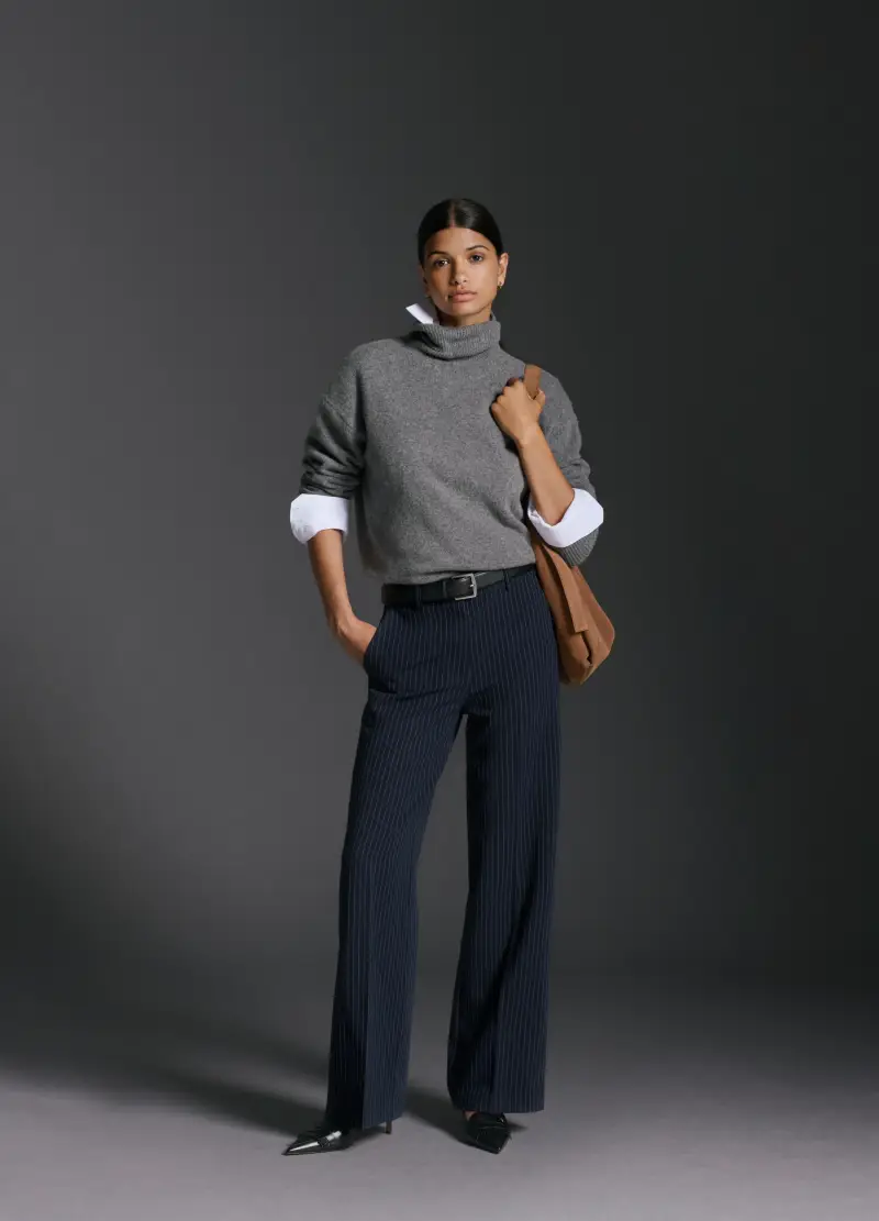 Pantaloni The Iconic Pants Blu Con Vita Elasticizzata, Donna, Nero