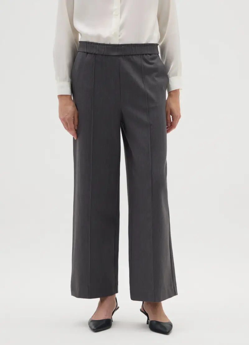Pantaloni The Iconic Pants Grigi Wide Leg, Donna, Grigio miniatura 2