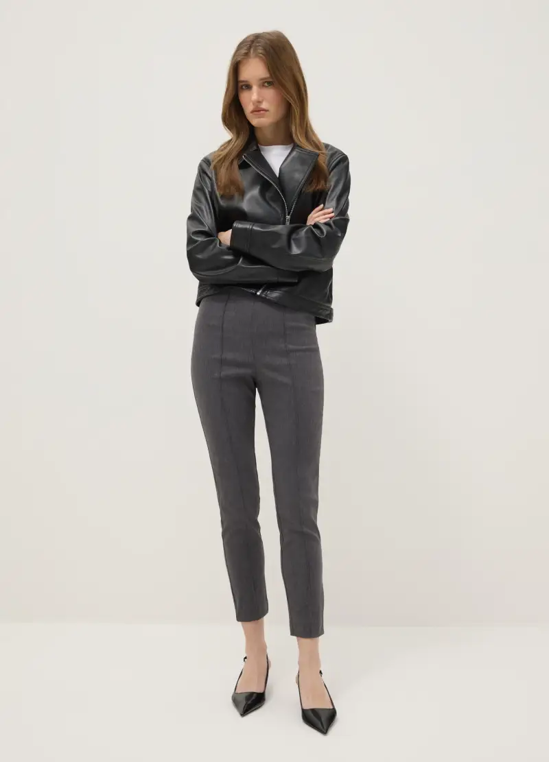 Pantaloni Treggins Grigi Slim Fit, Donna, Grigio