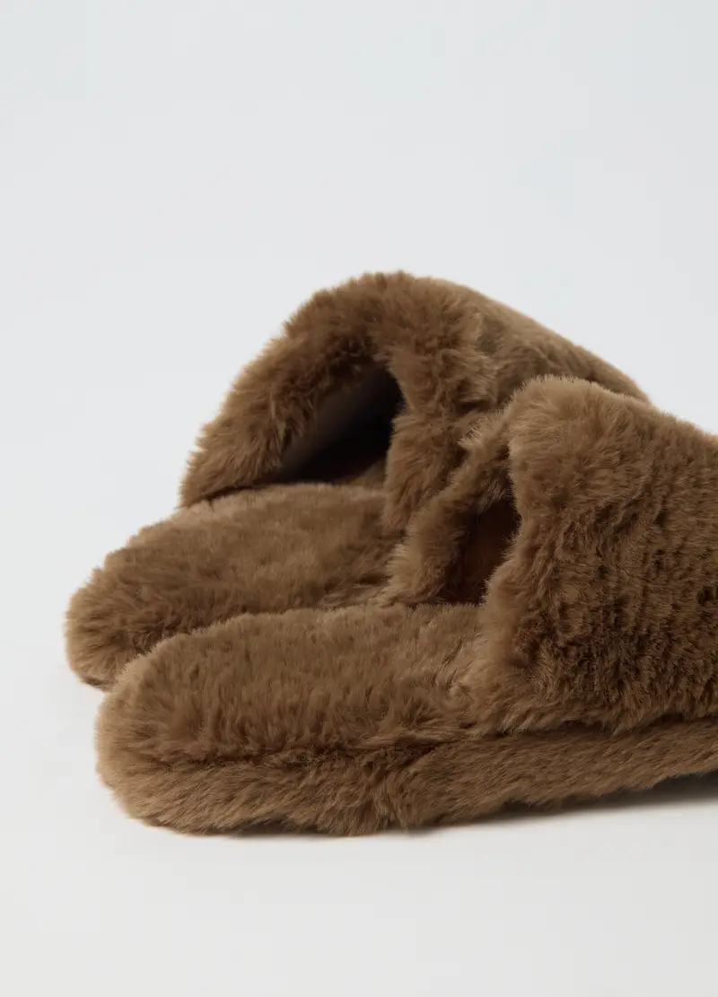 OVS HOUSEBRAND Pantofole Donna Marrone 1526812 miniatura 2