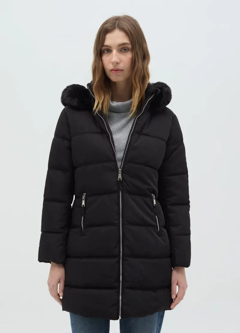 OVS Parka Donna Nero 3408477 miniatura 2