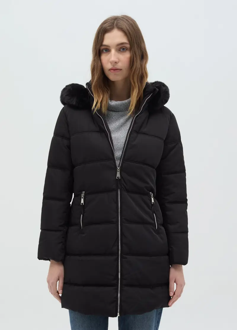 OVS Parka Donna Nero 3949148 miniatura 2