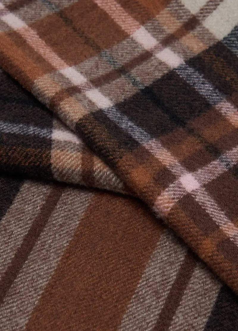 Pashmina Check Con Frange, Donna, Multicolor miniatura 2