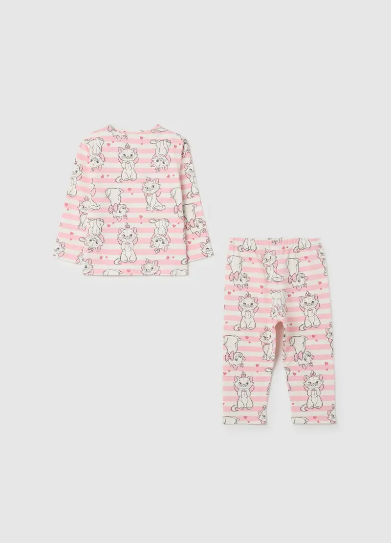 , Pigiama A Righe Bianche E Rosa Da Neonata In Puro Cotone Con Stampa Disney, Bambina, Multicolor miniatura 2