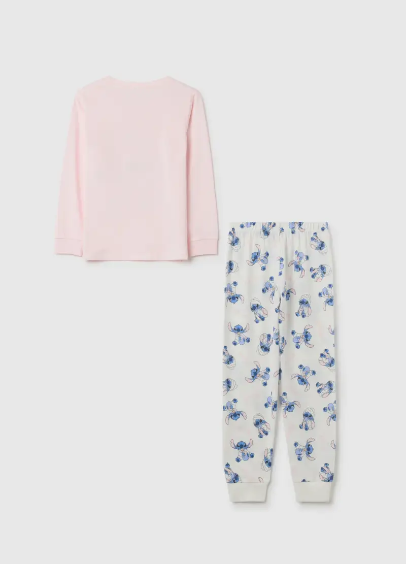 Pigiama Da Bambina In Puro Cotone Multicolor Con Stampa, Multicolor miniatura 2