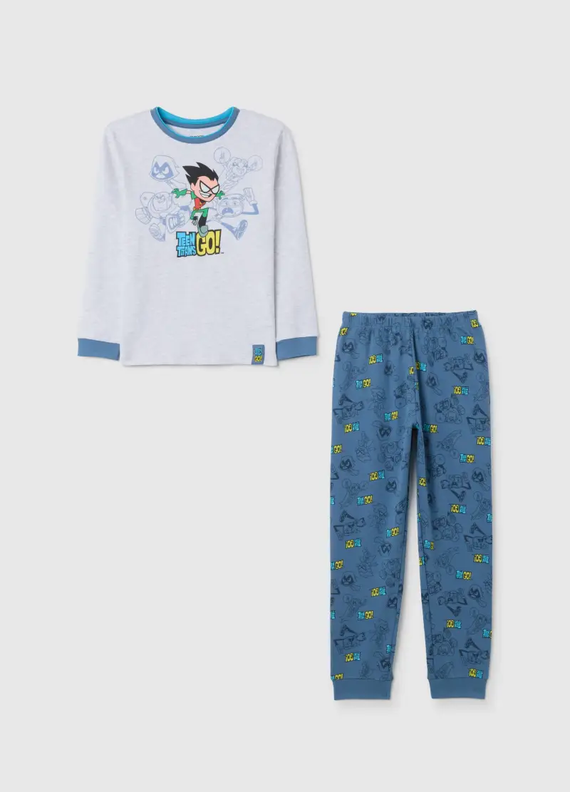 Pigiama Da Bambino In Misto Cotone Multicolor Regular Fit, Multicolor