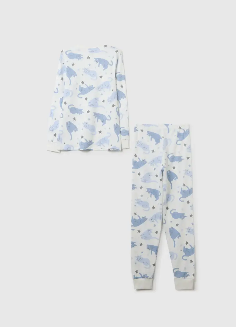 Pigiama Da Ragazze In Puro Cotone Multicolor Con Stampa, Bambina, Multicolor miniatura 2