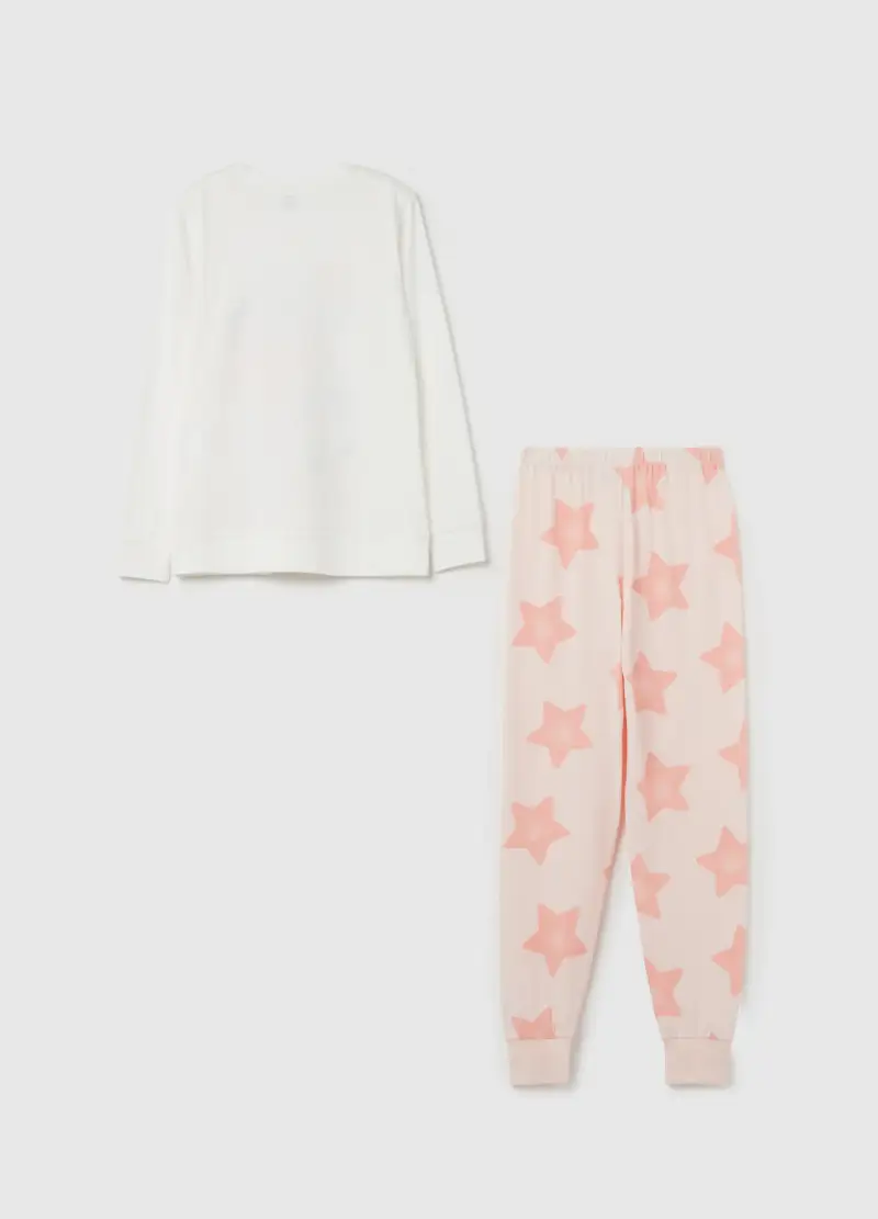 Pigiama In Cotone Bio Con Stampa, Bambina, Multicolor miniatura 2