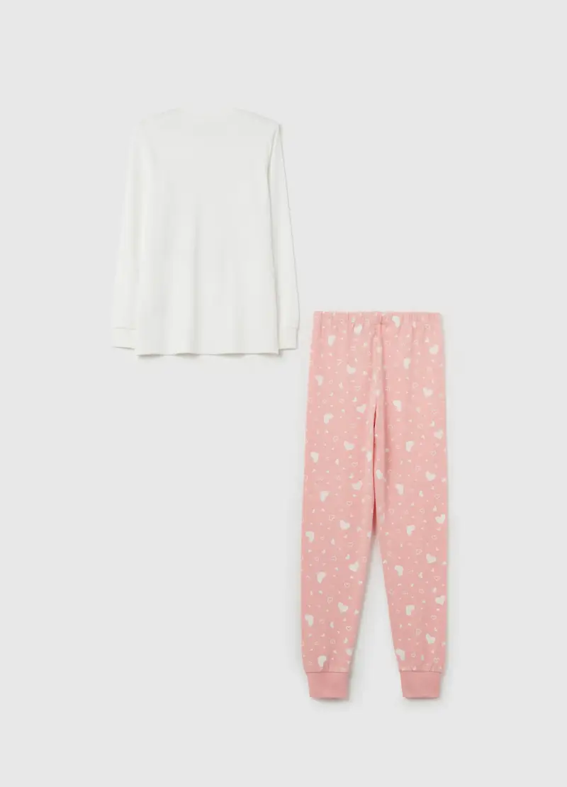 Pigiama In Cotone Bio Con Stampa, Bambina, Multicolor miniatura 2