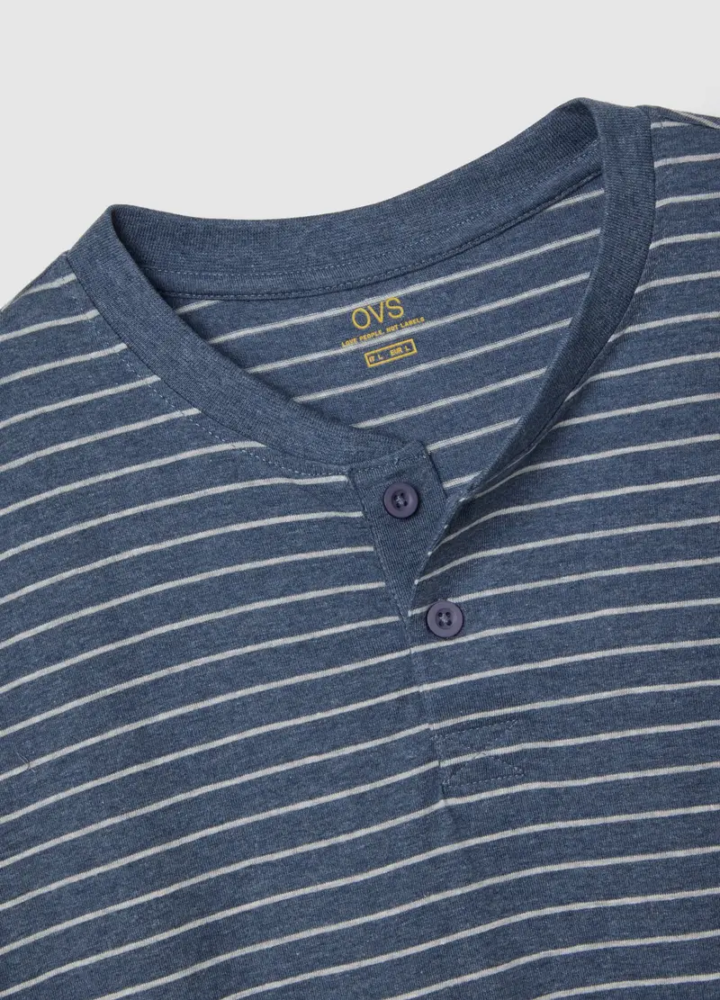 Pigiama In Misto Cotone Blu Regular Fit, Uomo, Blu miniatura 2