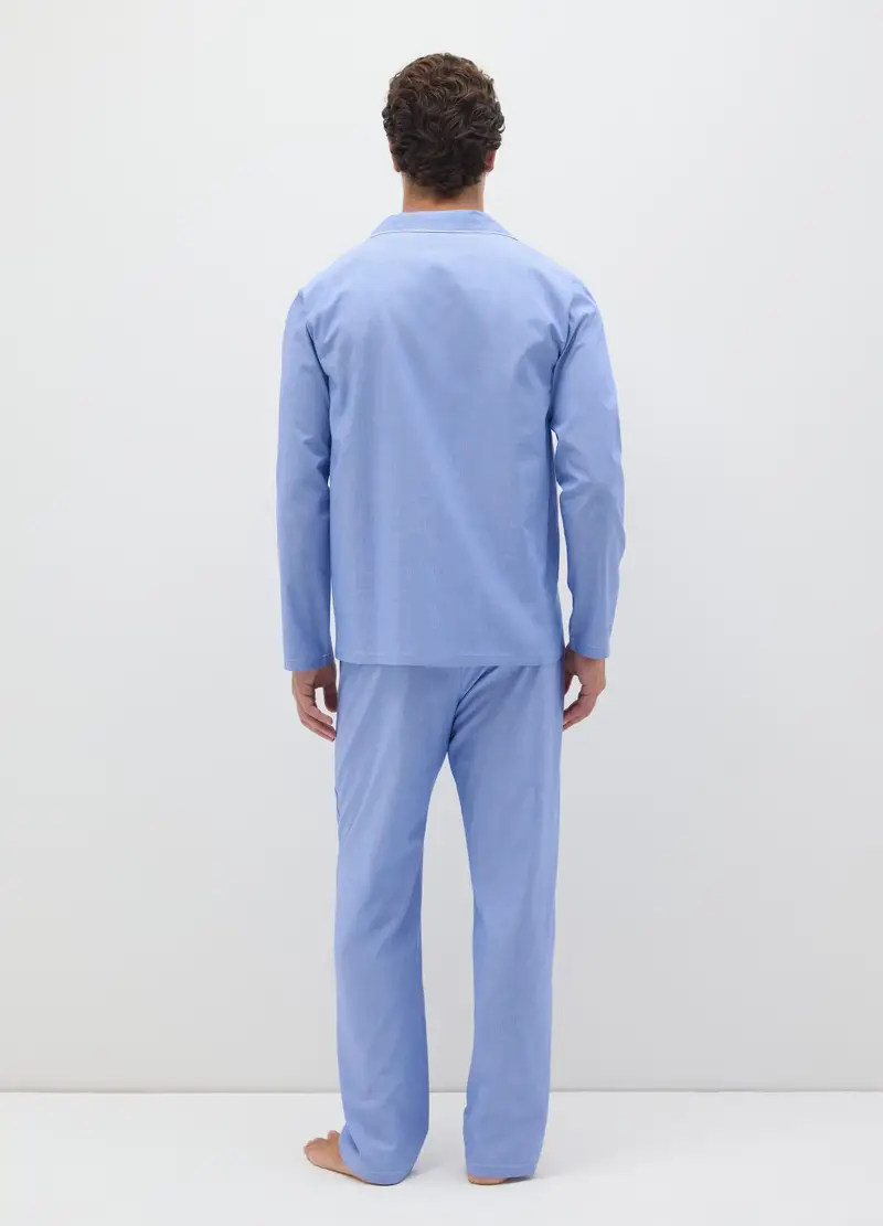 OVS, Pigiama In Puro Cotone Azzurro Regular Fit, Uomo, Azzurro, Taglia: S miniatura 2