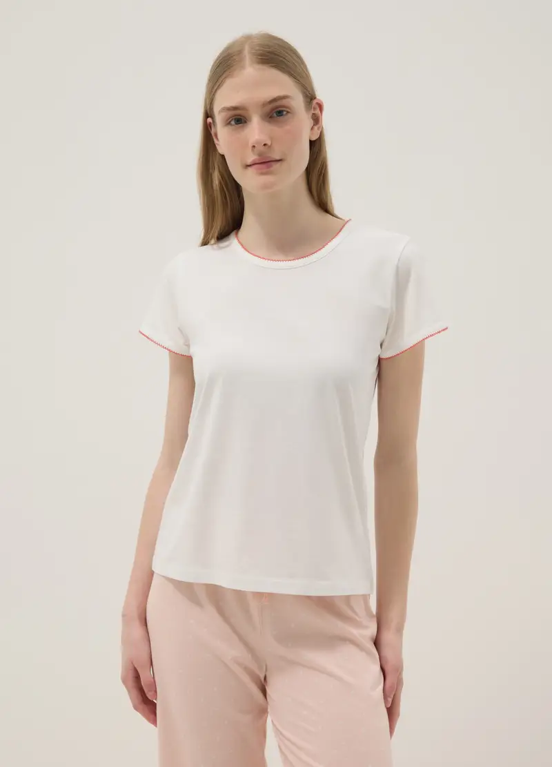 Pigiama In Puro Cotone Multicolor Regular Fit, Donna, Multicolor miniatura 2