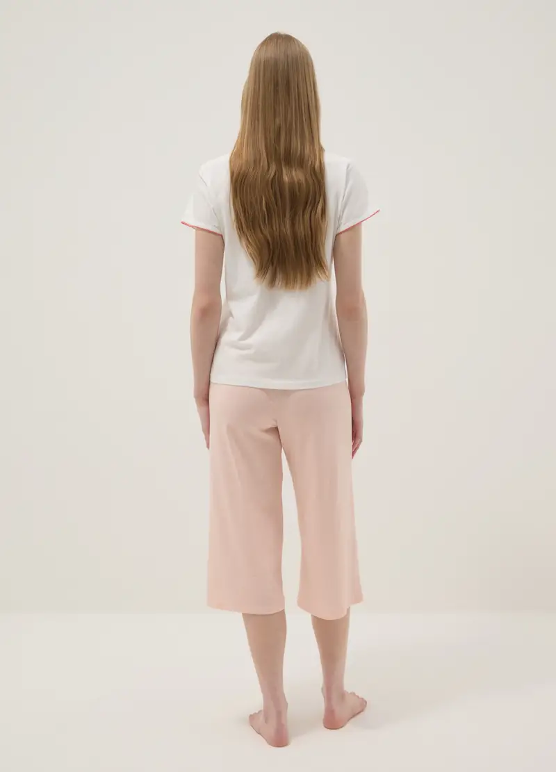 Pigiama In Puro Cotone Multicolor Regular Fit, Donna, Multicolor miniatura 3