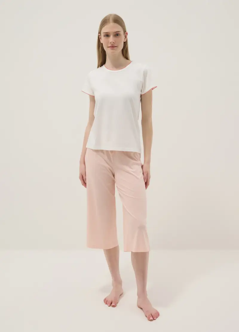 Pigiama In Puro Cotone Multicolor Regular Fit, Donna, Multicolor