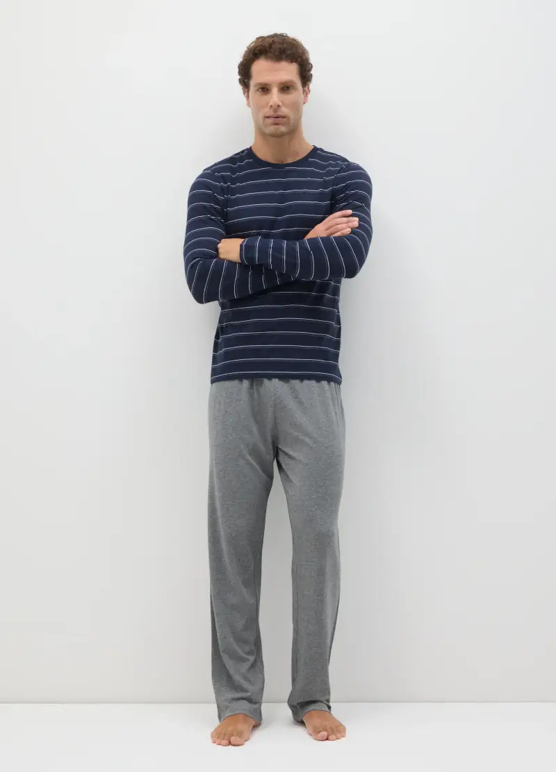 Pigiama In Puro Cotone Multicolor Regular Fit, Uomo, Multicolor