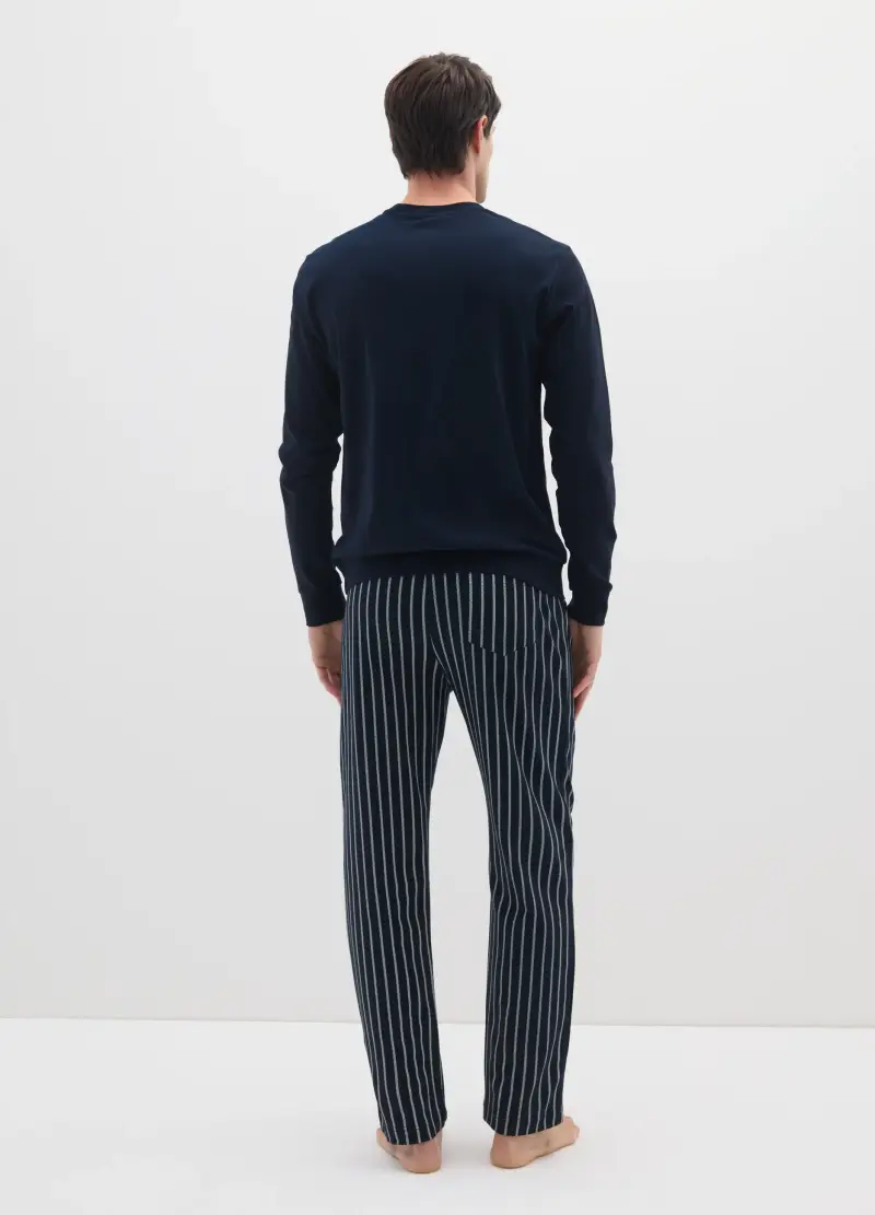 Pigiama In Puro Cotone Multicolor Regular Fit, Uomo, Multicolor miniatura 3