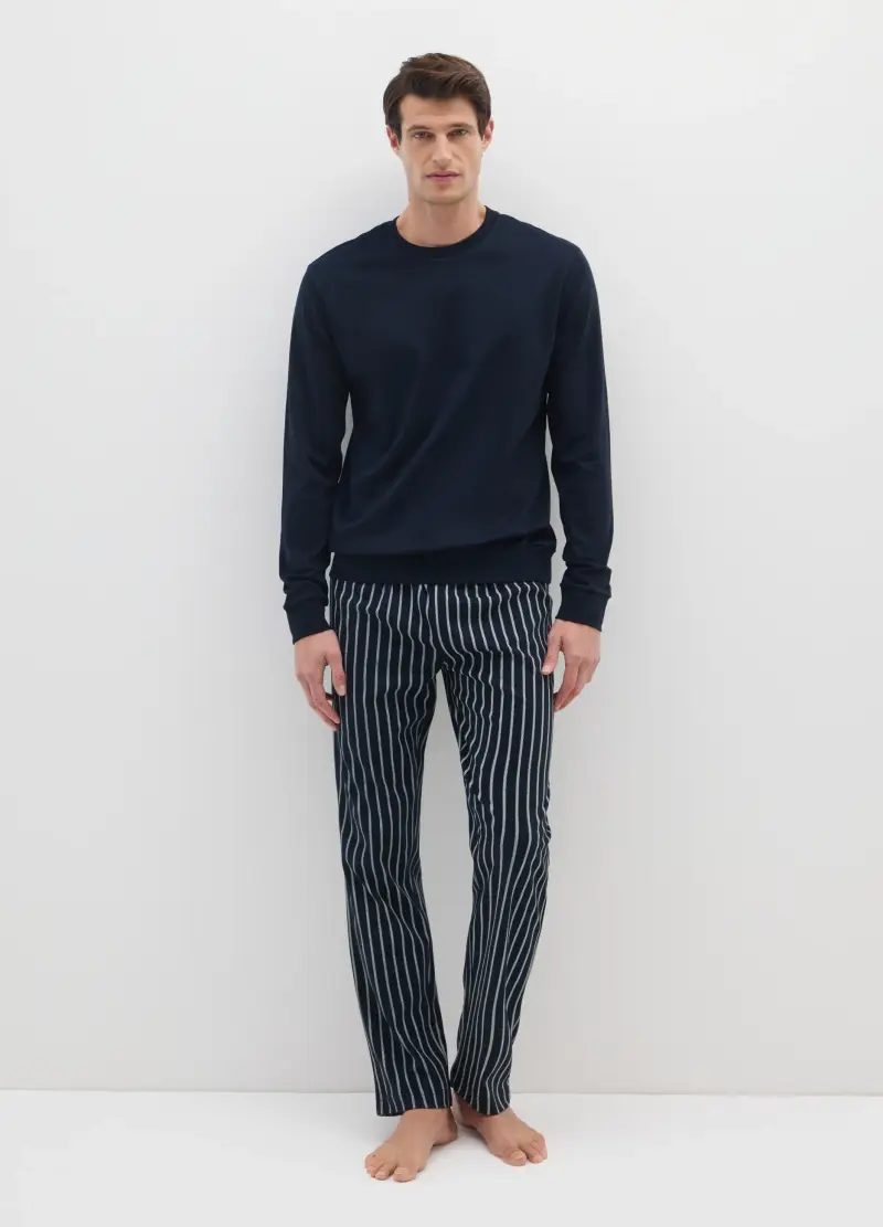 Pigiama In Puro Cotone Multicolor Regular Fit, Uomo, Multicolor