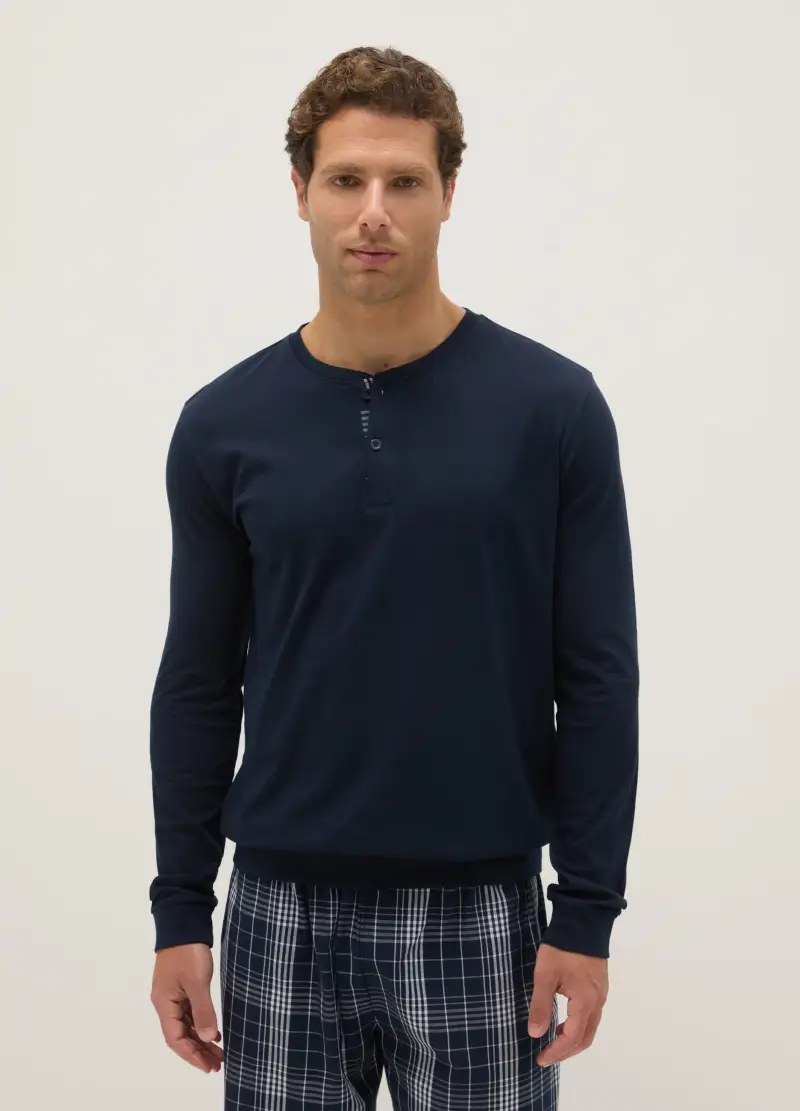 Pigiama In Puro Cotone Multicolor Regular Fit, Uomo, Multicolor miniatura 2