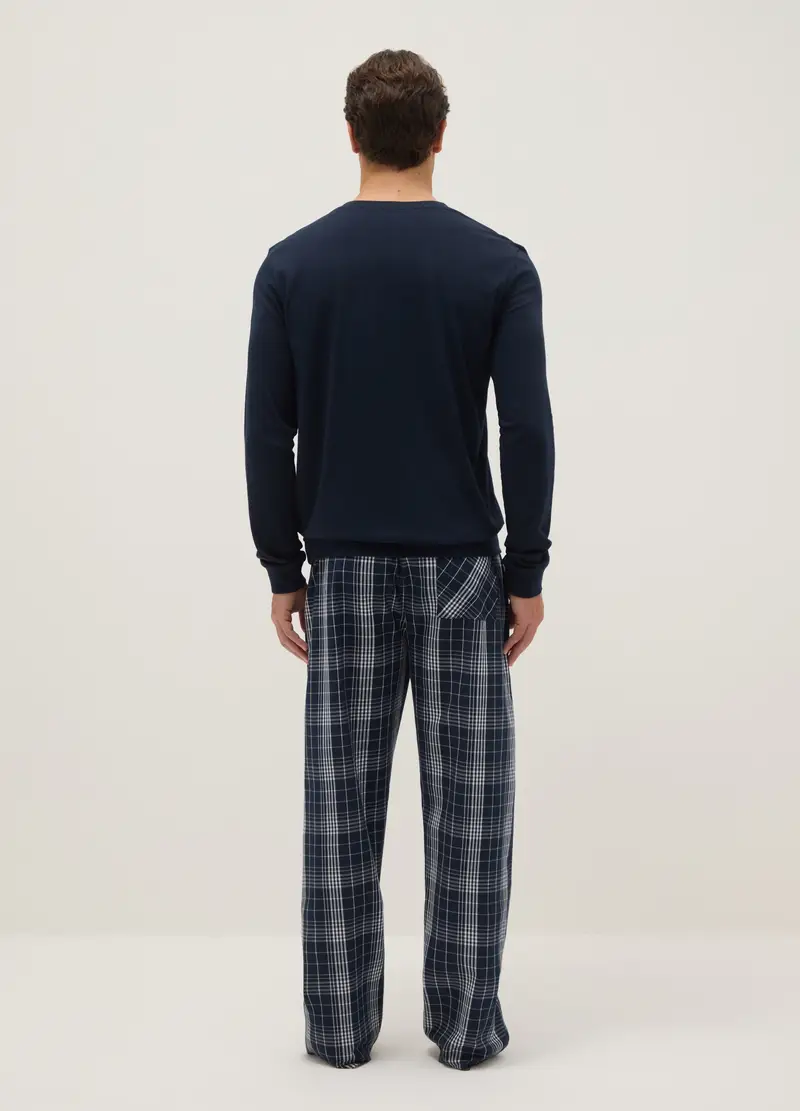 Pigiama In Puro Cotone Multicolor Regular Fit, Uomo, Multicolor miniatura 3