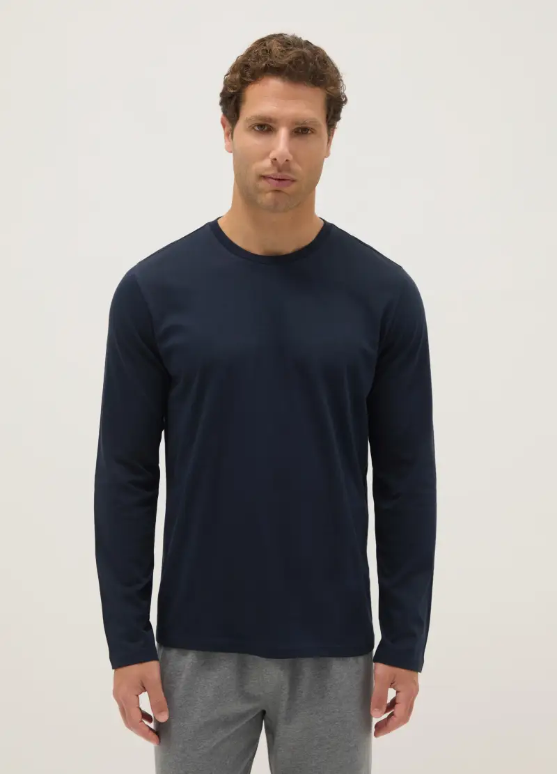 Pigiama In Puro Cotone Multicolor Regular Fit, Uomo, Multicolor miniatura 2