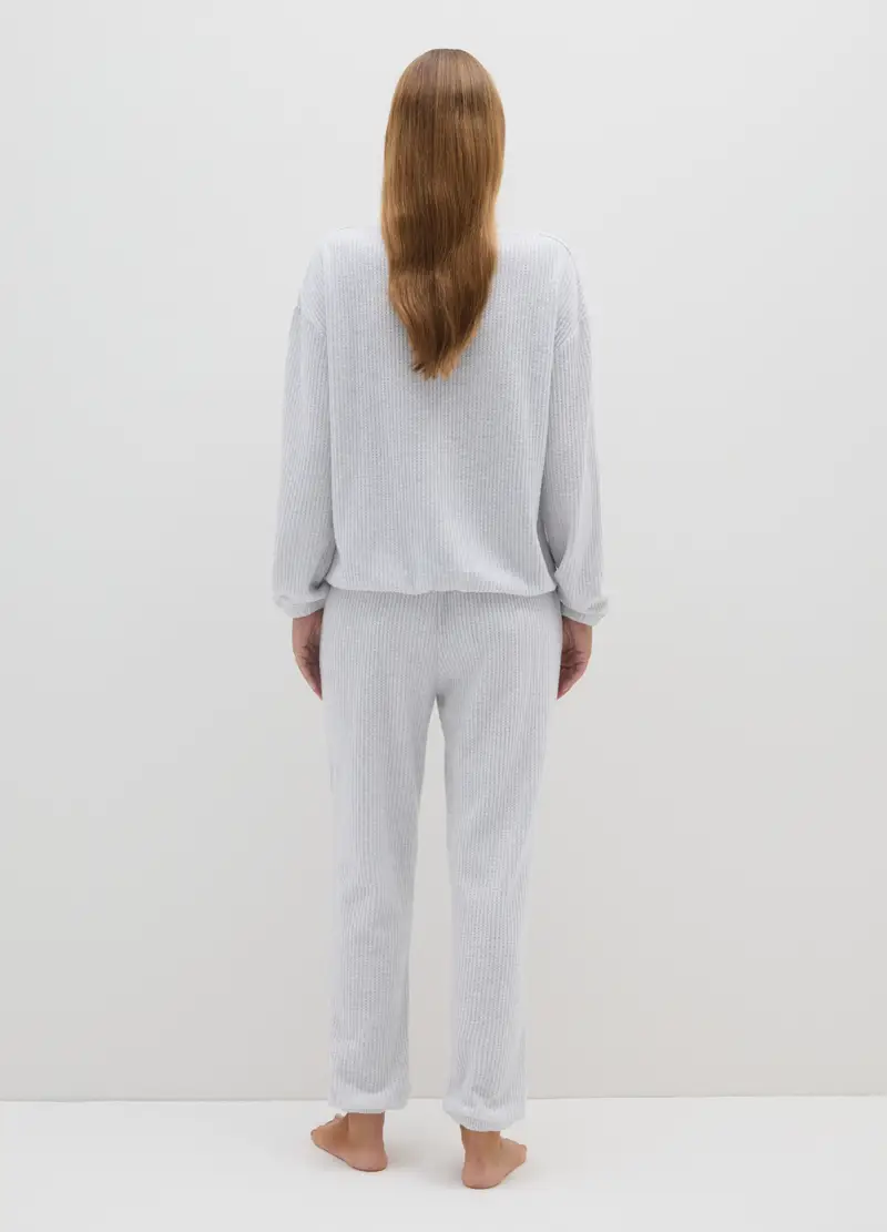 Pigiama In Tessuto Elasticizzato Grigio Regular Fit, Donna, Grigio miniatura 3