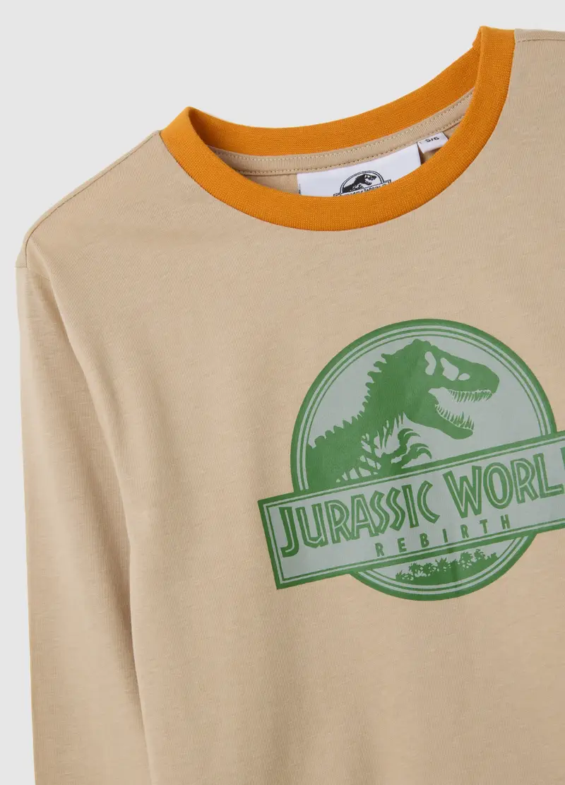 OVS, Pigiama Lungo Con Stampa Jurassic World, Bambino, Beige, Taglia: 3-4 miniatura 2