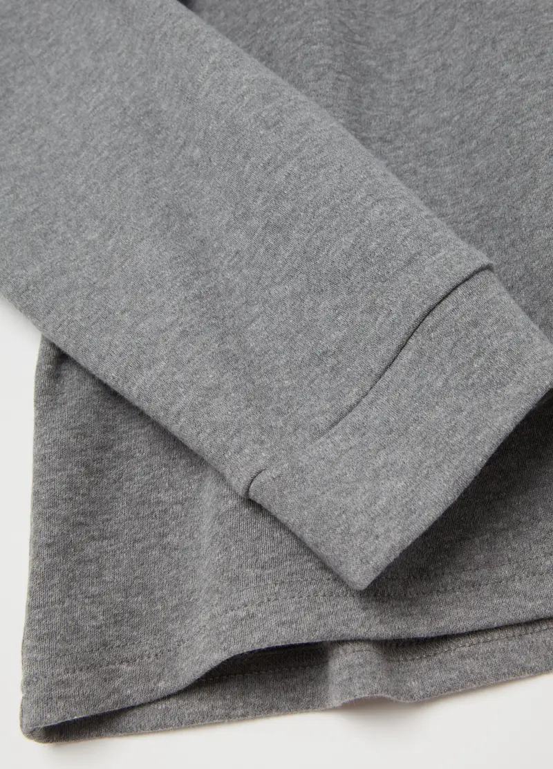 Pigiama Lungo In Cotone Interlock, Uomo, Grigio miniatura 2