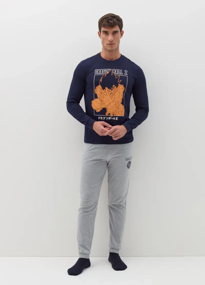 Pigiama Lungo Stampa Dragon Ball Z, Uomo, Multicolor