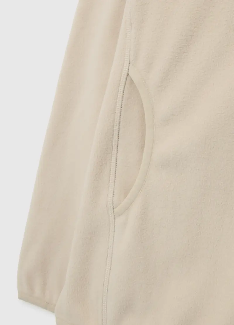 , Pile Beige Con Zip Intera, Uomo, Beige miniatura 2