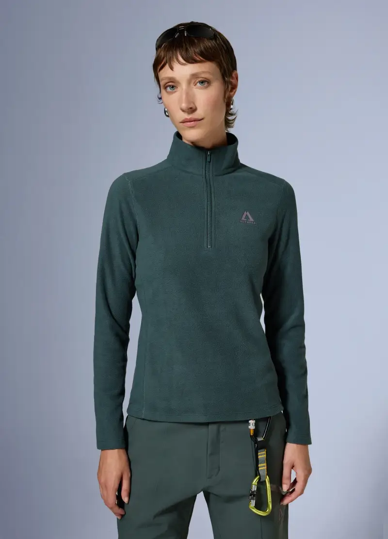 Pile Half Zip Altavia With Deborah Compagnoni, Donna, Verde miniatura 2