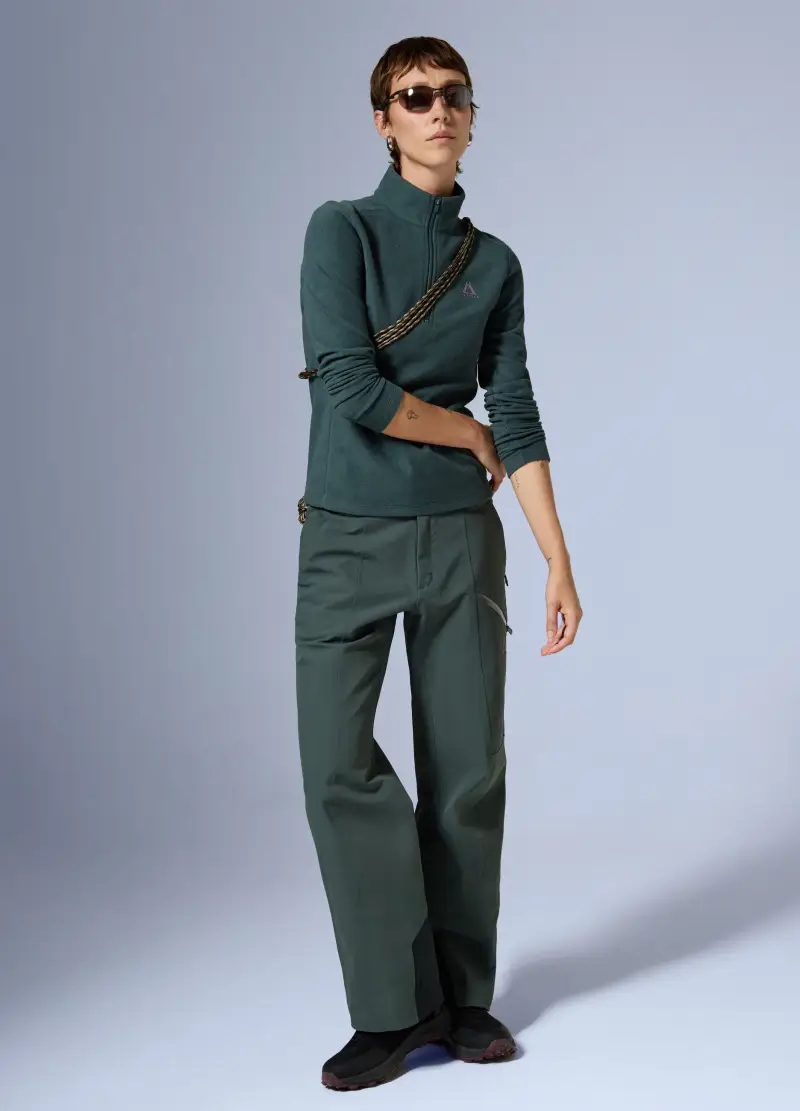 Pile Half Zip Altavia With Deborah Compagnoni, Donna, Verde