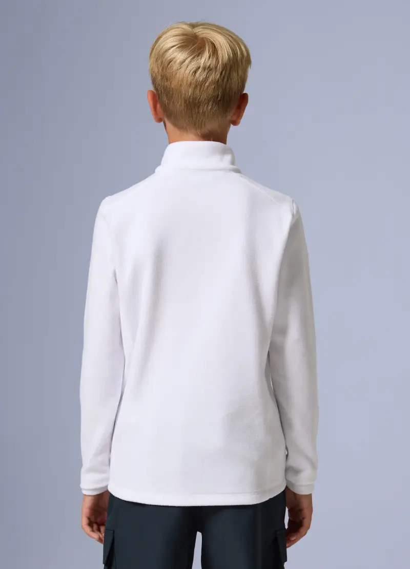 Pile Half Zip Altavia With Deborah Compagnoni, Unisex, Bianco miniatura 3