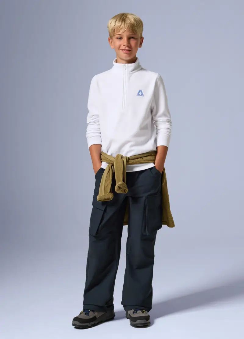 Pile Half Zip Altavia With Deborah Compagnoni, Unisex, Bianco