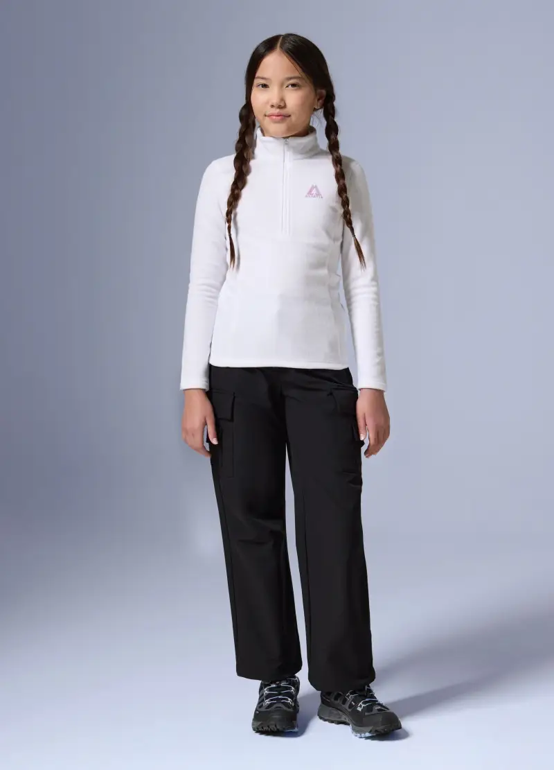 Pile Half Zip Altavia With Deborah Compagnoni, Unisex, Bianco miniatura 2