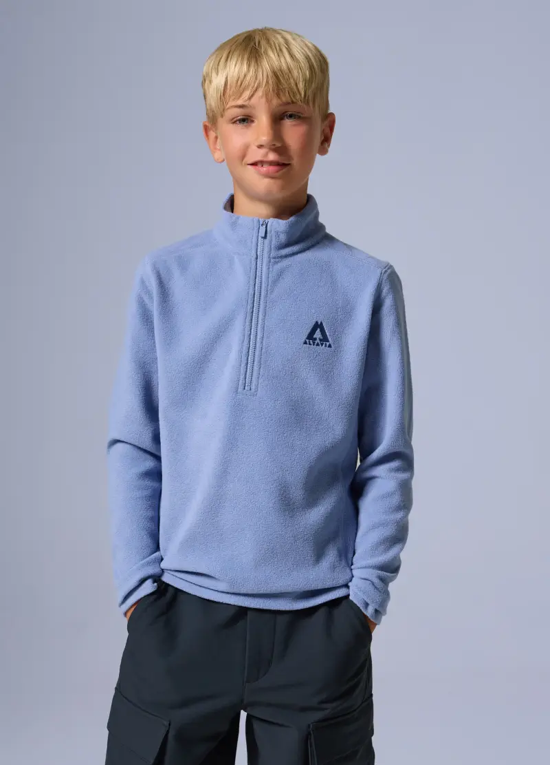 Pile Half Zip Altavia With Deborah Compagnoni, Unisex, Blu miniatura 2