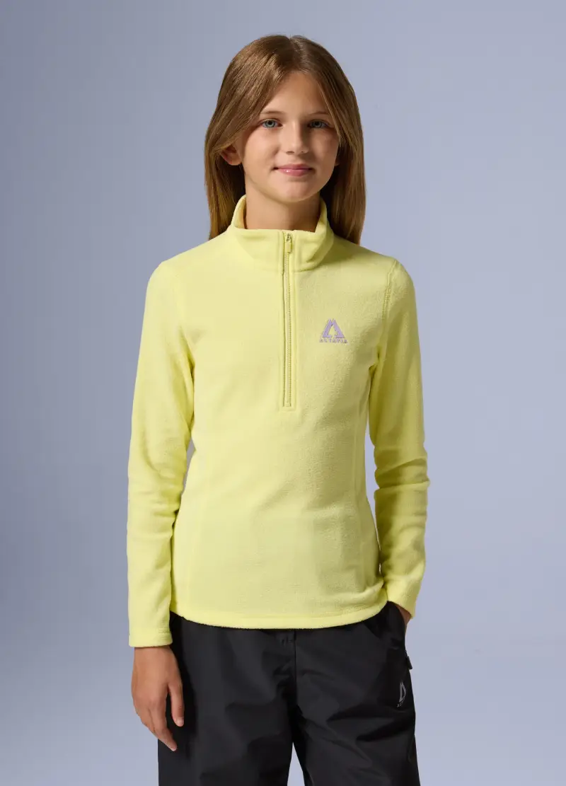 Pile Half Zip Altavia With Deborah Compagnoni, Unisex, Giallo miniatura 2